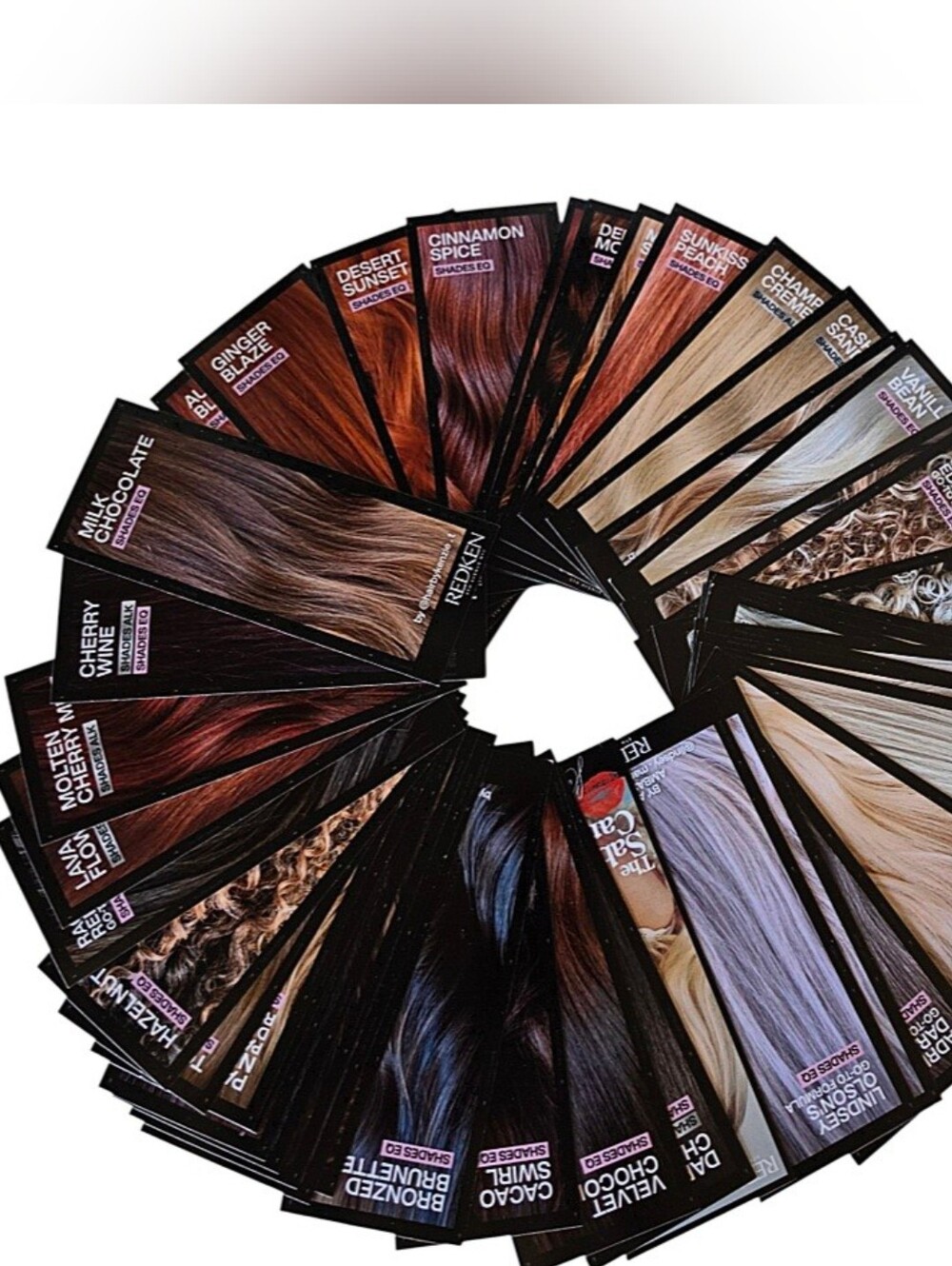 Redken Shades EQ Formula Guide Cards Professional Salon Color Swatch Cards